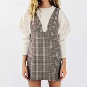 Zara plaid pinafore dress with sparkle accents. Size XS.